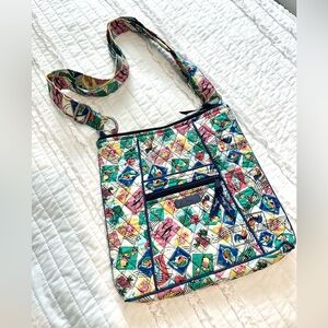Vera Bradley Hipster Crossbody Bag "Cuban Stamps" Adjustable Strap Tropical